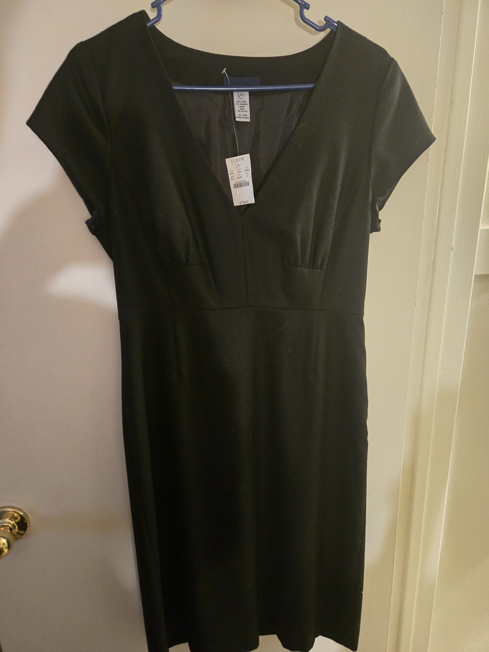 J CREW Black Women's V-Neck Dress NWT